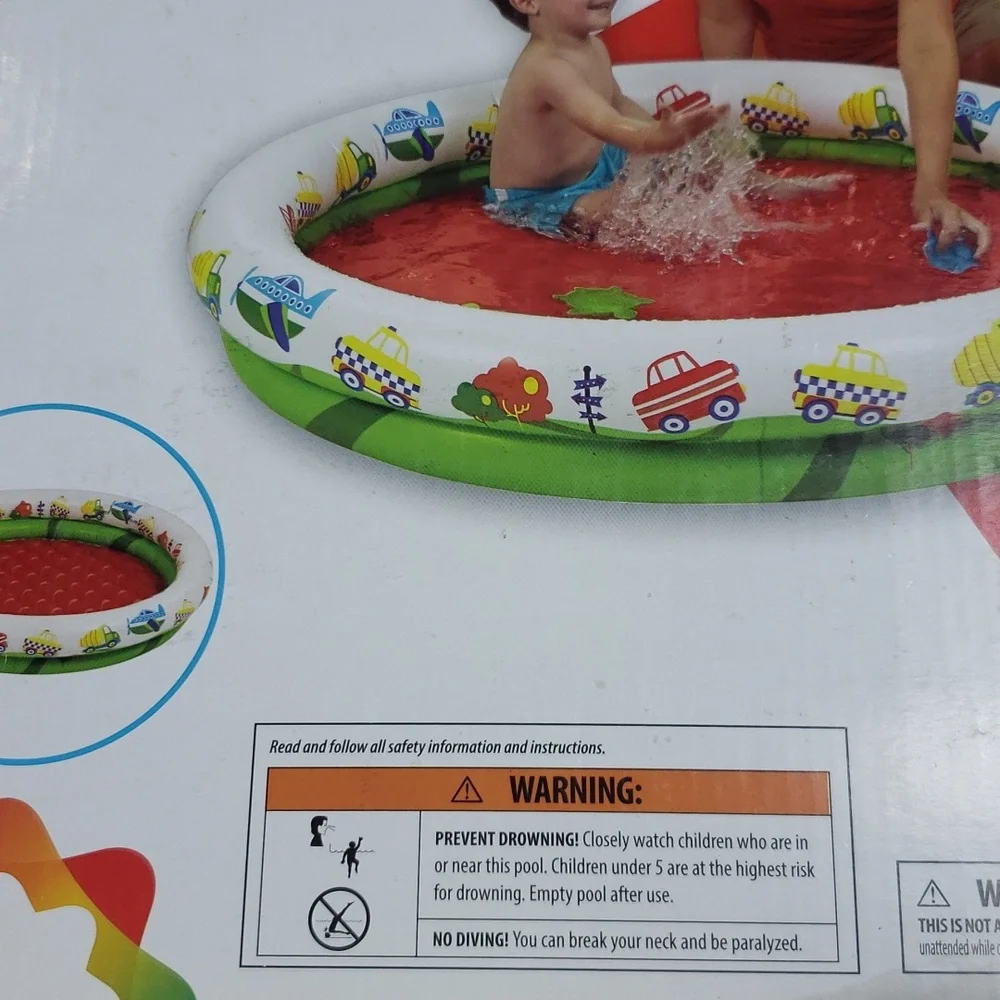 Play Day 2-Ring Inflatable Pool
